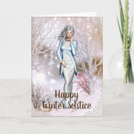 Fantasy Woman Winter Solstice Kaart