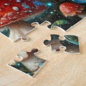 Fantasy Wonderland Alice Op Paddenstoel Legpuzzel (Zijkant)