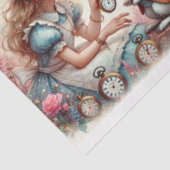 Fantasy Wonderland Konijn Alice Decoupage Tissuepapier (Detail)