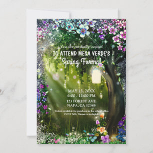 Fantasy Woodland Enchanted Forest Flowers Prom Kaart