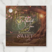 Fantasy Woodland Enchanted Forest Glow Sweet 16 Bedankjes Labels (Voorkant)