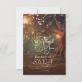 Fantasy Woodland Enchanted Forest Glow Sweet 16 Bedankkaart (Voorkant)