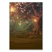 Fantasy Woodland Enchanted Forest Glow Sweet 16 Kaart (Achterkant)