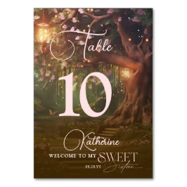 Fantasy Woodland Enchanted Forest Glow Sweet 16 Kaart