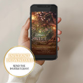 Fantasy Woodland Enchanted Forest Glow Sweet 16 Kaart