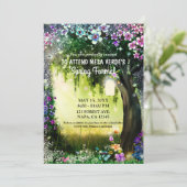 Fantasy Woodland Enchanted Glow Forest Prom Kaart (Staand voorkant)