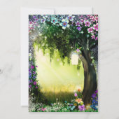 Fantasy Woodland Enchanted Glow Forest Prom Kaart (Achterkant)