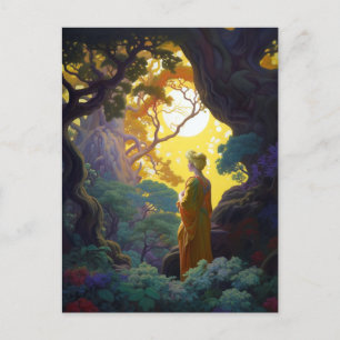 Fantasy Woodland Forest Landscape Art Briefkaart