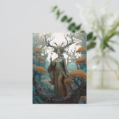 Fantasy Woodland Sorceress Magic Fantasy Briefkaart (Staand voorkant)