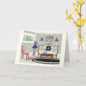 Fantasy Woonkamer Scene Kaart (Gele Bloem)