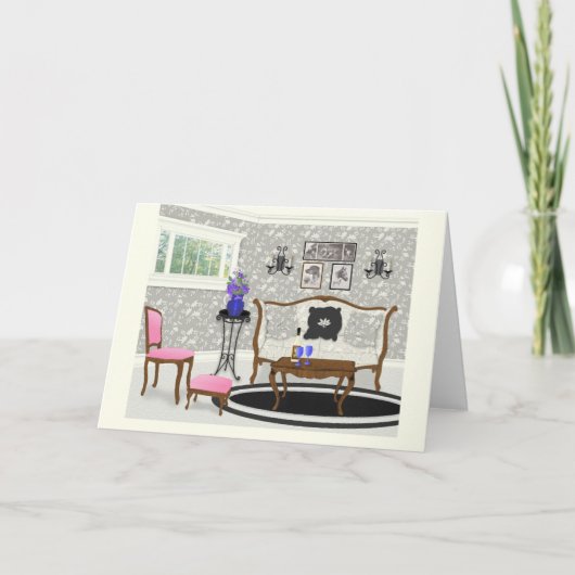 Fantasy Woonkamer Scene Kaart (Voorkant)
