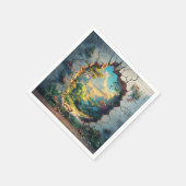 Fantasy World door een gebarsten muur ontwerp Servet (Hoek)