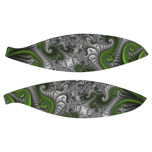 Fantasy World Green and Grey Abstract Fractal Art Basketbal (Panelen)