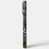 Fantasy World Green and Grey Abstract Fractal Art Case-Mate iPhone Case (Achterkant / Links)
