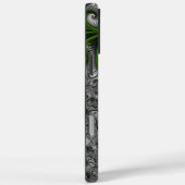 Fantasy World Green and Grey Abstract Fractal Art Case-Mate iPhone Case (Achterkant / Rechts)