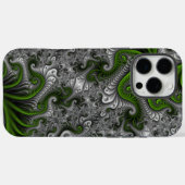 Fantasy World Green and Grey Abstract Fractal Art Case-Mate iPhone Case (Achterkant (horizontaal))