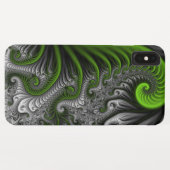 Fantasy World Green and Grey Abstract Fractal Art Case-Mate iPhone Case (Achterkant (horizontaal))