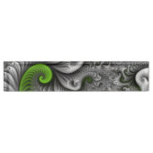 Fantasy World Green and Grey Abstract Fractal Art Naambordje (Voorkant)