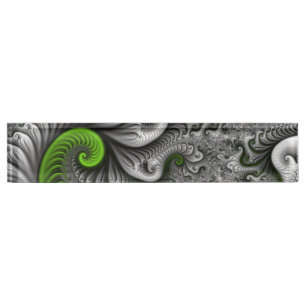 Fantasy World Green and Grey Abstract Fractal Art Naambordje