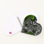 Fantasy World Green and Grey Abstract Fractal Art Notitieboek (Binnen)