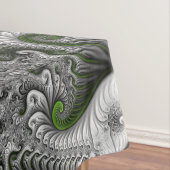 Fantasy World Green and Grey Abstract Fractal Art Tafelkleed (Voorbeeld)