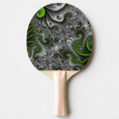 Fantasy World Green and Grey Abstract Fractal Art Tafeltennisbatje (Voorkant)
