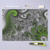 Fantasy World Green and Grey Abstract Fractal Art Tissuepapier (Craft)