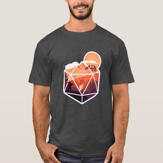 Fantasy World in Dice T-shirt (Voorkant)