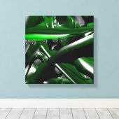 Fantasy World Malachit en Abstracte fractale kunst Canvas Afdruk (Insitu (Houten vloer))