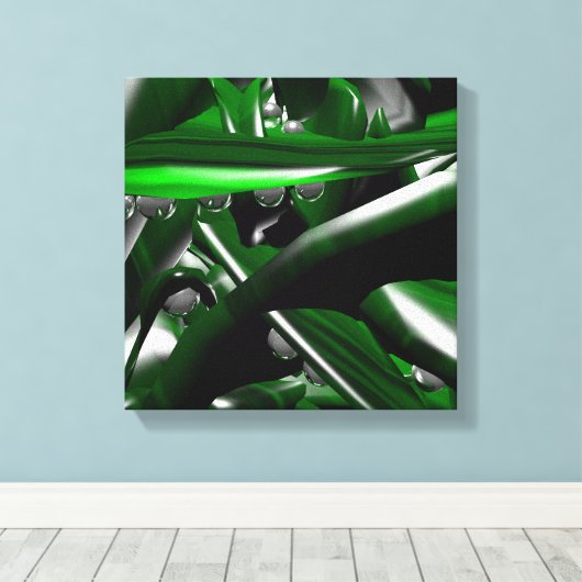 Fantasy World Malachit en Abstracte fractale kunst Canvas Afdruk (Insitu (Houten vloer))