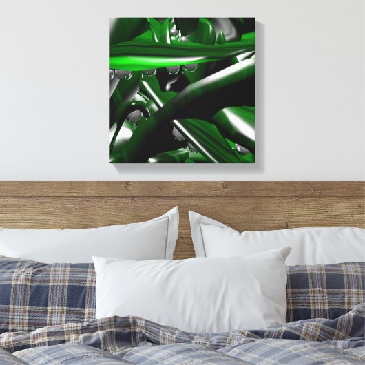 Fantasy World Malachit en Abstracte fractale kunst Canvas Afdruk (Insitu (Slaapkamer))