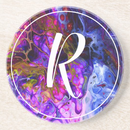 Fantasy World Monogram Zandsteen Onderzetter (Voorkant)