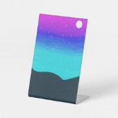 Fantasy World Moon Reclamebord Met Voetstuk (Voorkant)