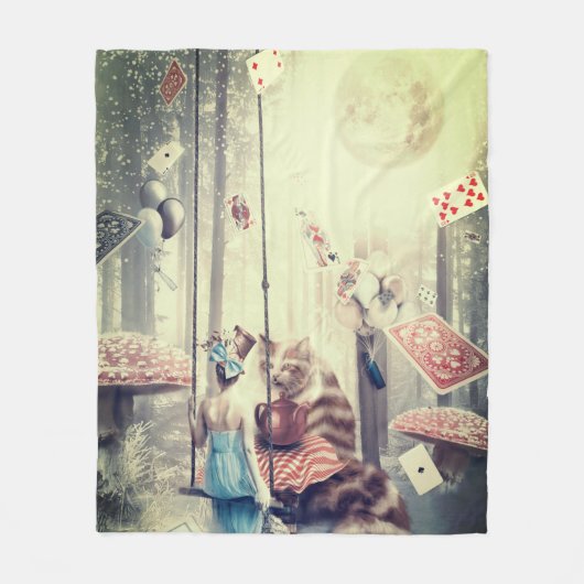 Fantasy World Pplaykaarten Fleece Deken (Voorkant)