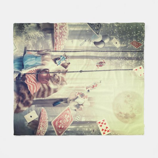 Fantasy World Pplaykaarten Fleece Deken (Voorkant (Horizontaal))