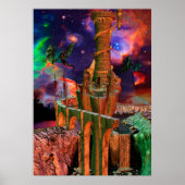 Fantasy Worlds Dragon Fantasy Art Poster (Voorkant)