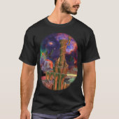 Fantasy Worlds Science Fiction Dragon Fight T-shirt (Voorkant)