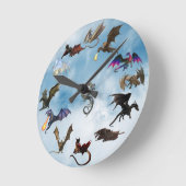 Fantasy Wyvern Dragon Lover Ronde Klok (Hoek)