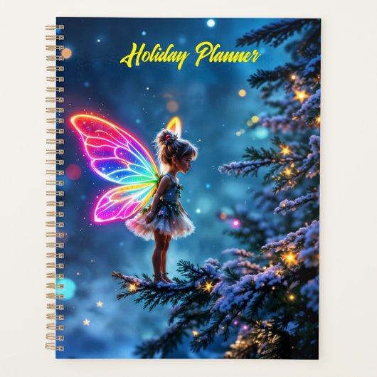 Fantasy Xmas fee sneeuwboom vakantie lichten Planner (Voorkant)