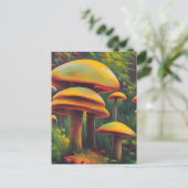 Fantasy Yellow Mushrooms Briefkaart (Staand voorkant)