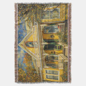 Fantasy Yellow Victorian House Deken (Voorkant Verticaal)