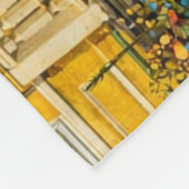 Fantasy Yellow Victorian House Fleece Deken (Hoek)