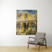 Fantasy Yellow Victorian House Wandkleed (In situ)