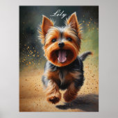 Fantasy Yorkshire Terrier Surrealistische Honden K Poster (Voorkant)
