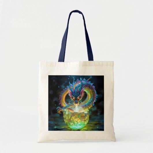 Fantasy Zachte Groene Drakenei Tote Bag (Voorkant)