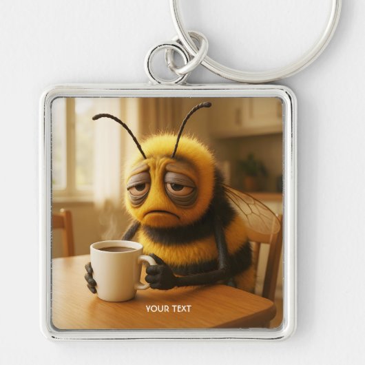 Fantasy Zachte Heel Moe Bee Sleutelhanger (Voorkant)