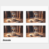 Fantasy zandloper rechthoekige sticker (Vel)