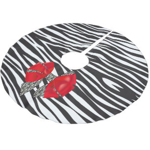 Fantasy Zebra Print met Red Bow Kerstboom Rok
