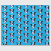 Fantasy Zee Beast Dragon Wrapping Paper Blue Cadeaupapier (Vlak)