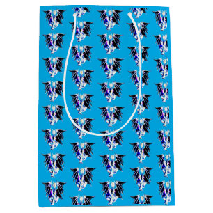 Fantasy Zee Beest Draak Blauw Mythisch Wezen Medium Cadeauzakje